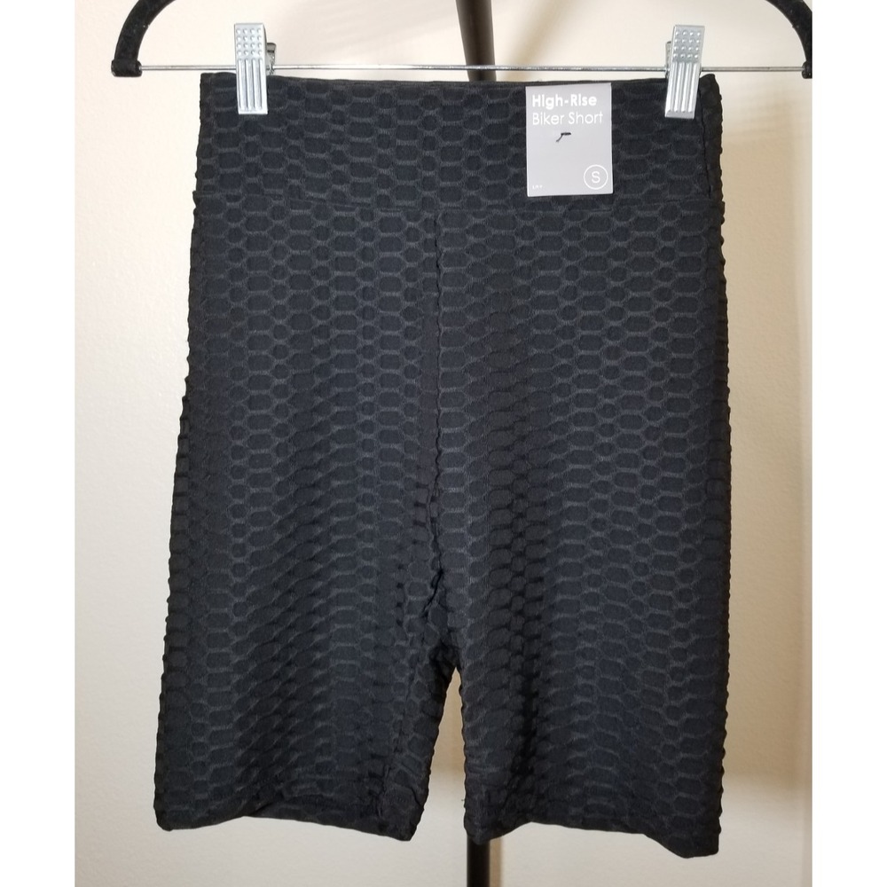 Forever 21 Womens Small Black Biker Shorts Acitive Athletic Loungewear Gym NWT
